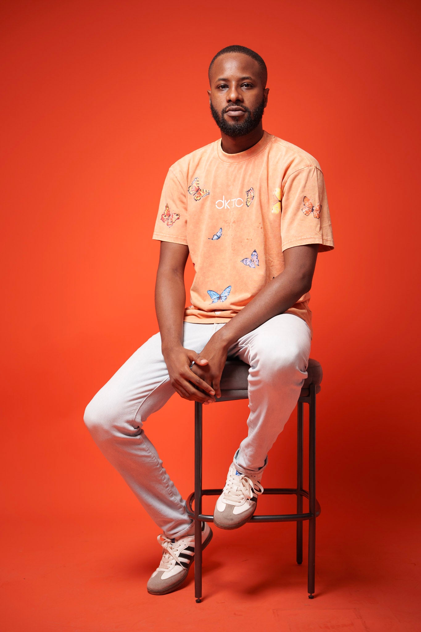 Orange Butterfly Tee