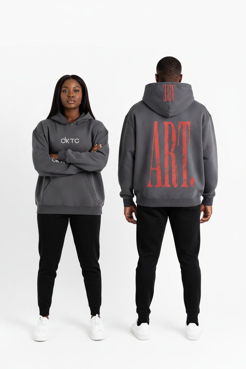 Grey "ART" Hoodie